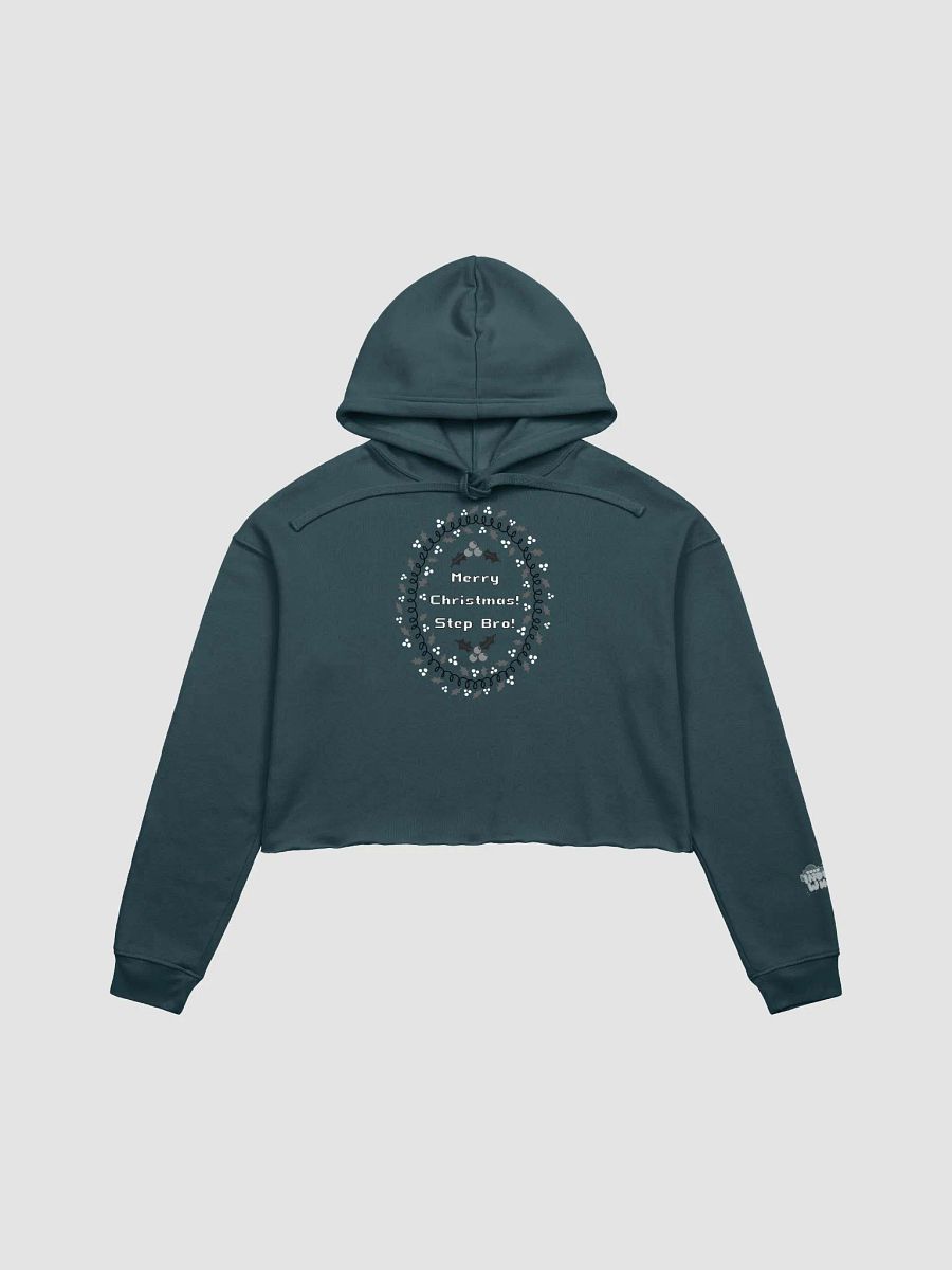 Step Bro Christmas Cropped Hoodie - B&W product image (4)