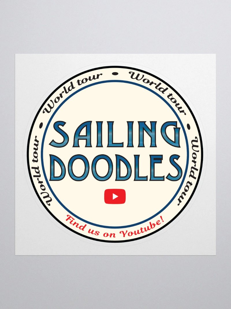 Sailing Doodles Round Sticker