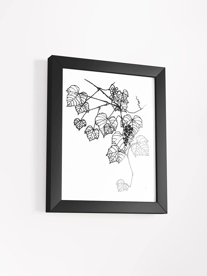 Vineyard Serenity Framed Poster - Grape Leaves Stylish product image (4)