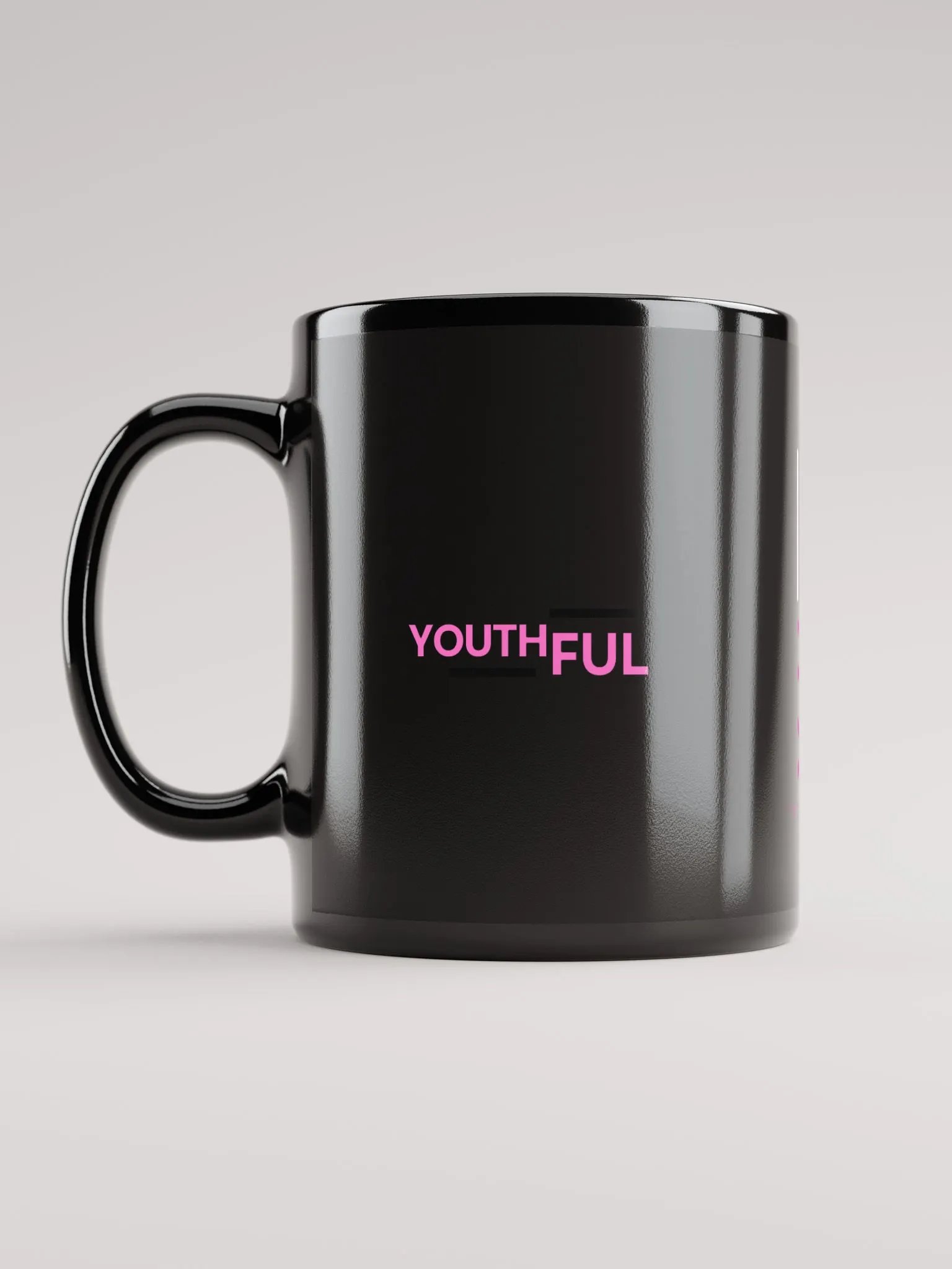 YHFL Black Glossy Mug product image (1)
