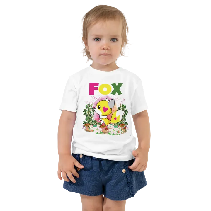 Fox Colorful Funny Cute Bella +Canvas Toddler T-Shirt – Funny Shirt & Gift for Kids product image (2)