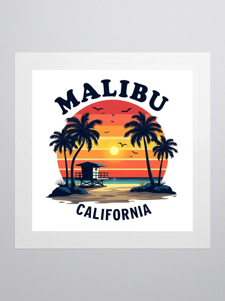 Malibu Sunset Kiss Cut Stickers product image (1)