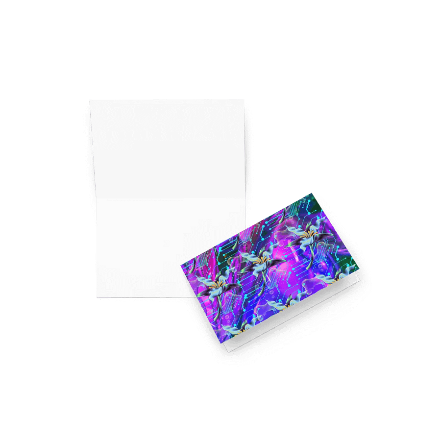 bright pink meta-magic greeting card product image (7)