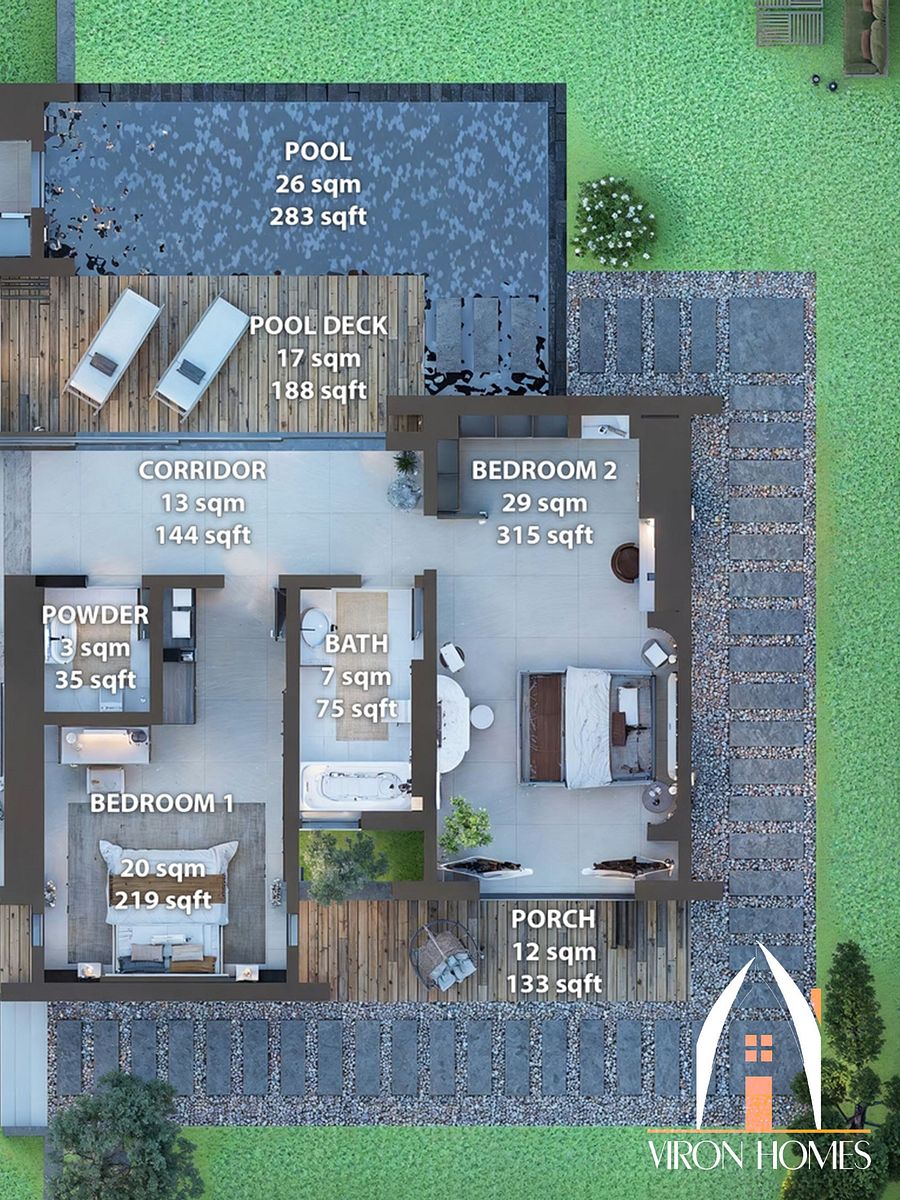 Modern House 01 - DIY Plans & Blueprints - Metric and Imperial (feet) - Print and build product image (3)