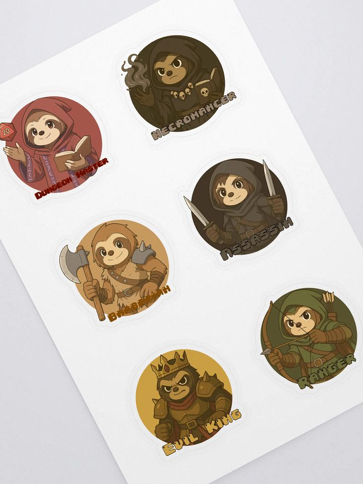 Fantasy RPG Class Sticker Sheet product image (1)