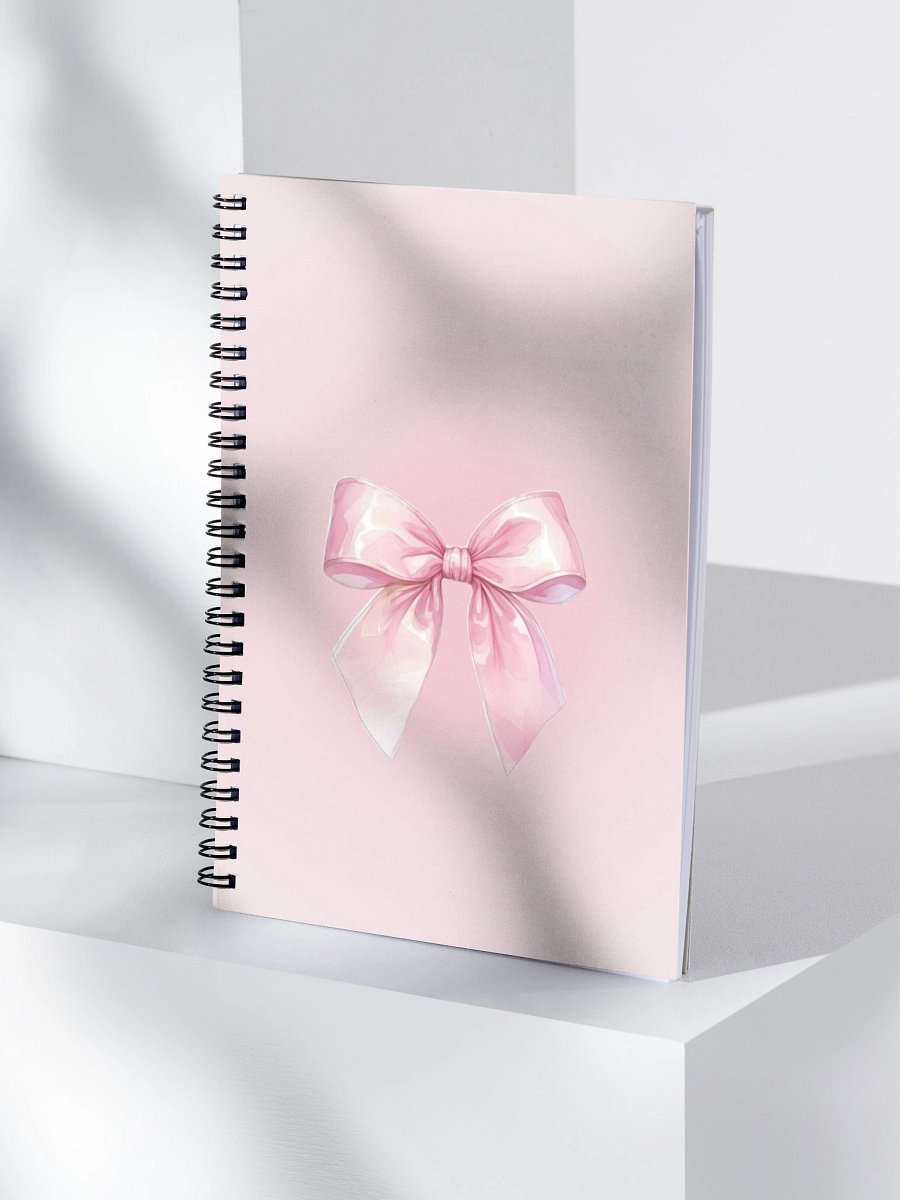 Pink Bow Spiral Notebook product image (4)