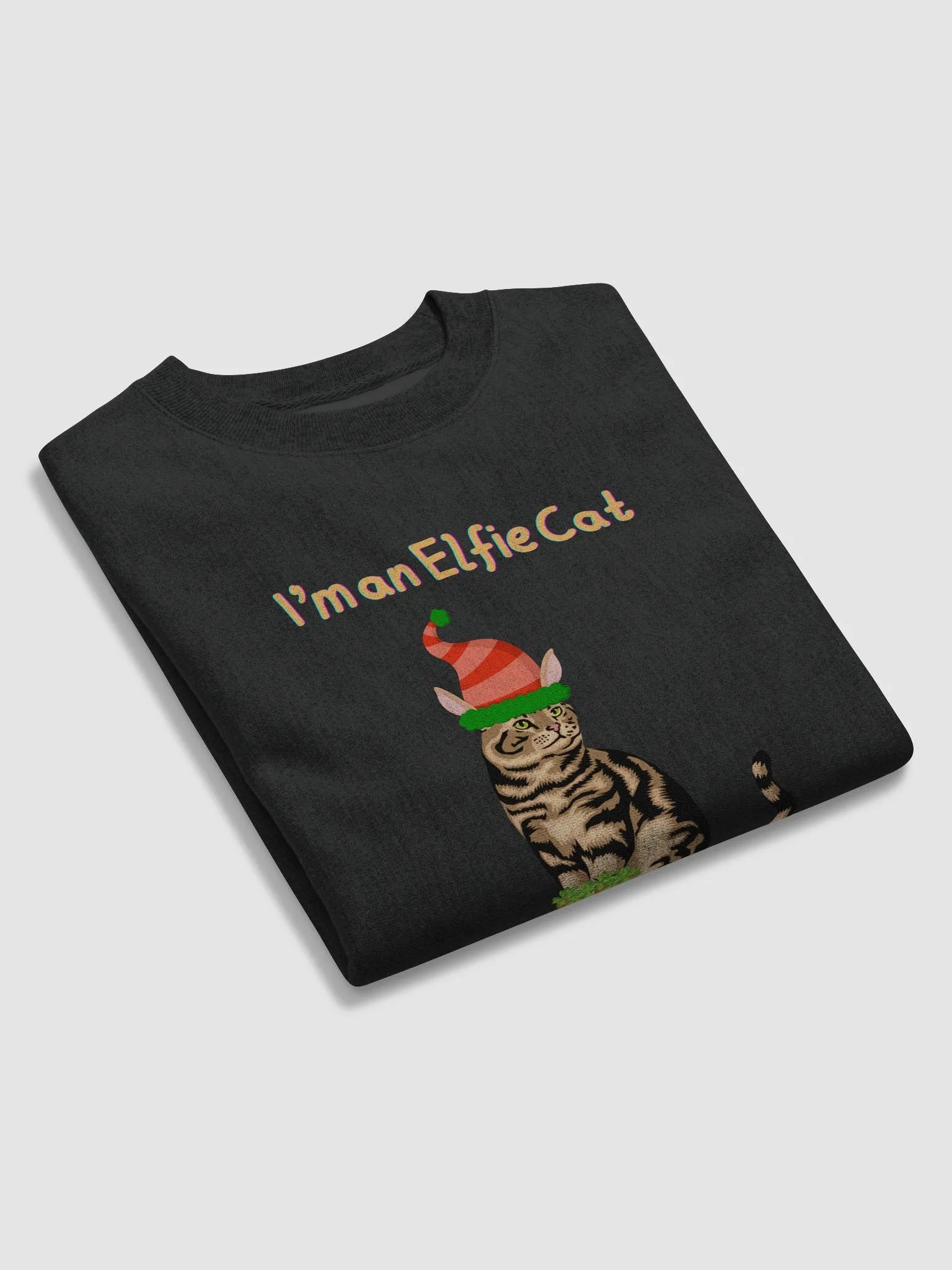 I'm an Elfie Cat black sweatshirt. product image (5)