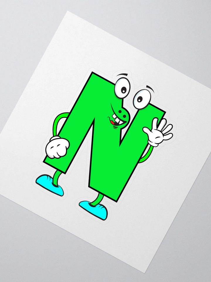 N Letter Cartoon Character Sticker product image (4)
