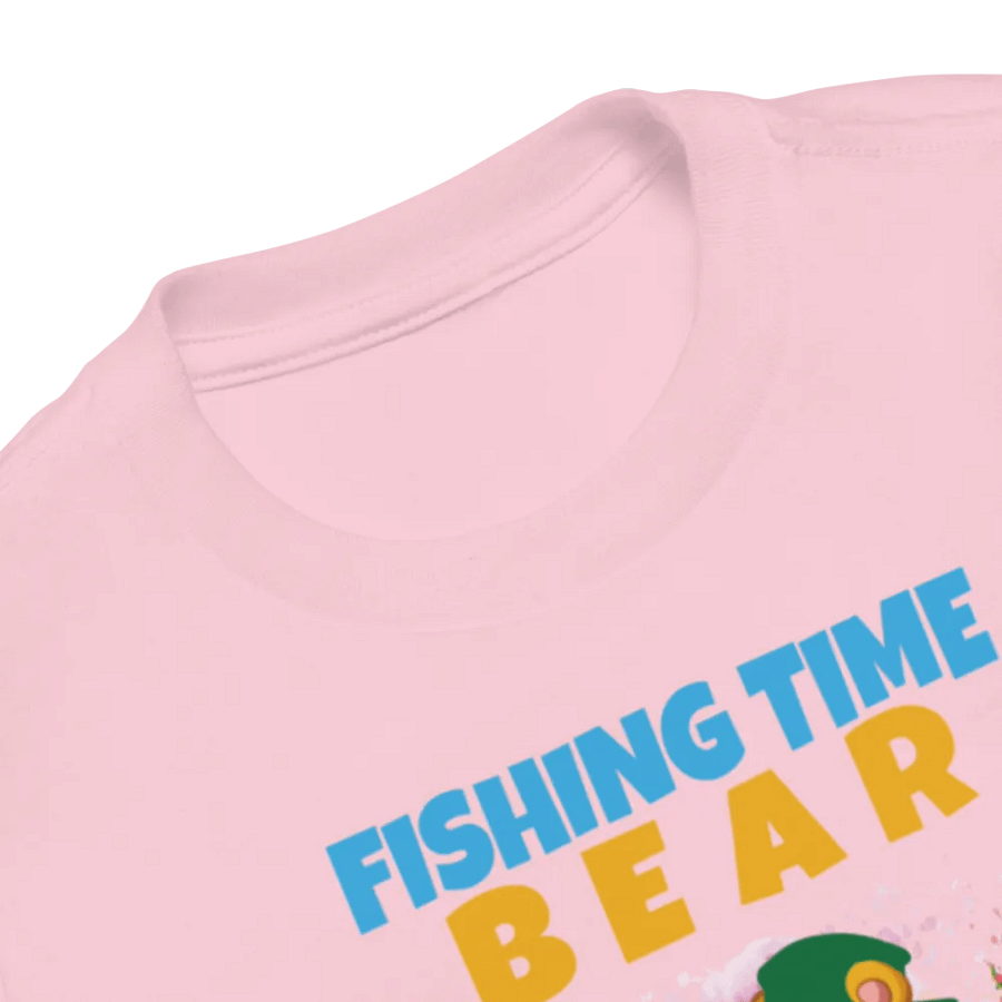 Bear Fishing Time Cute Colorful Funny Bella + Canvas Toddler T-Shirt – Funny Shirt & Gift for Kids product image (6)