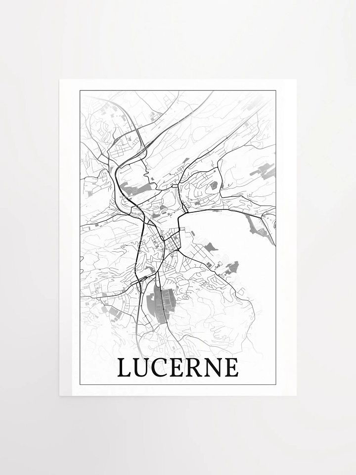 Lucerne, Switzerland, city map print product image (4)