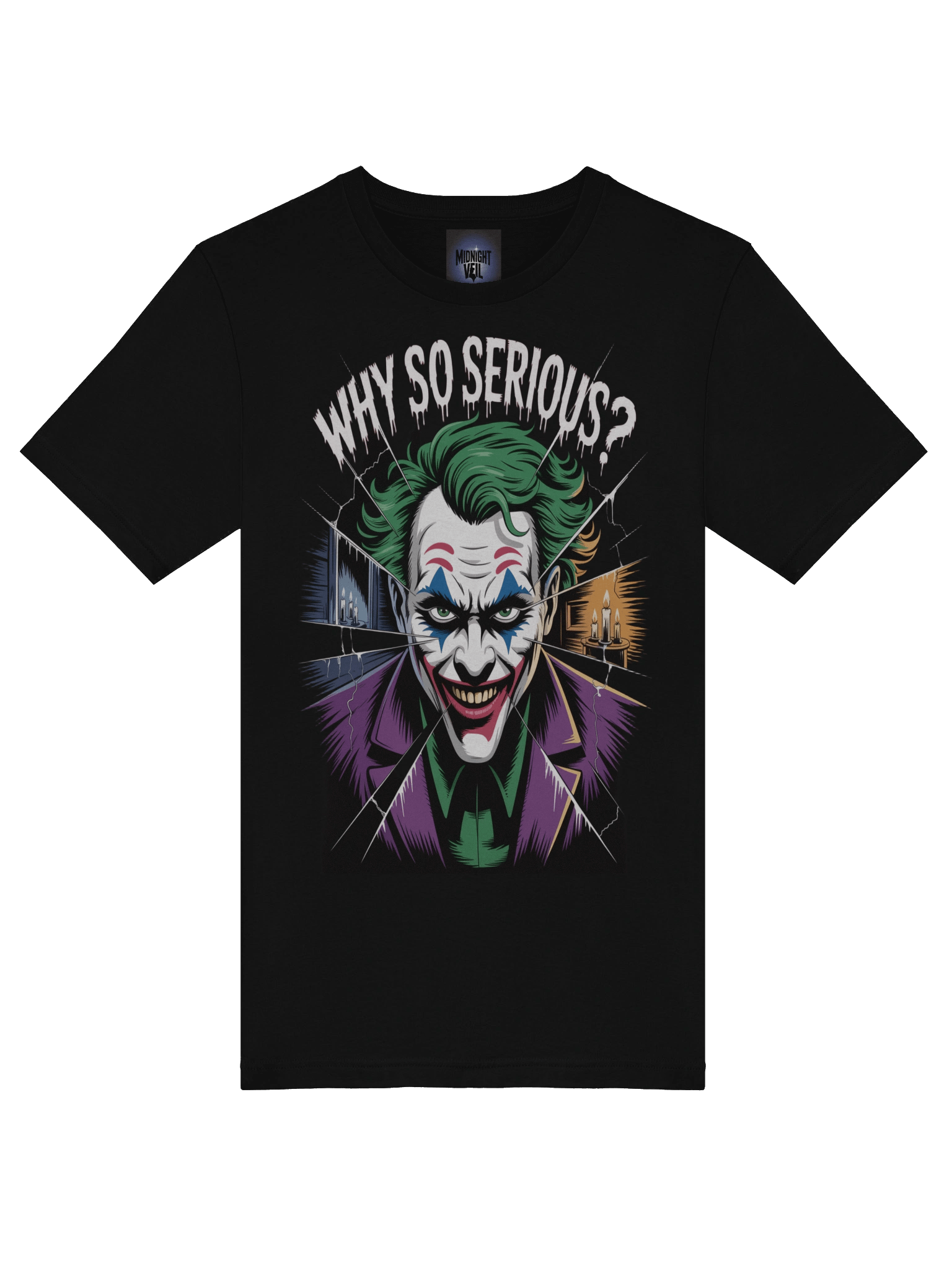 Joker 'Why So Serious?' Shattered Reflection Supersoft T-Shirt product image (7)