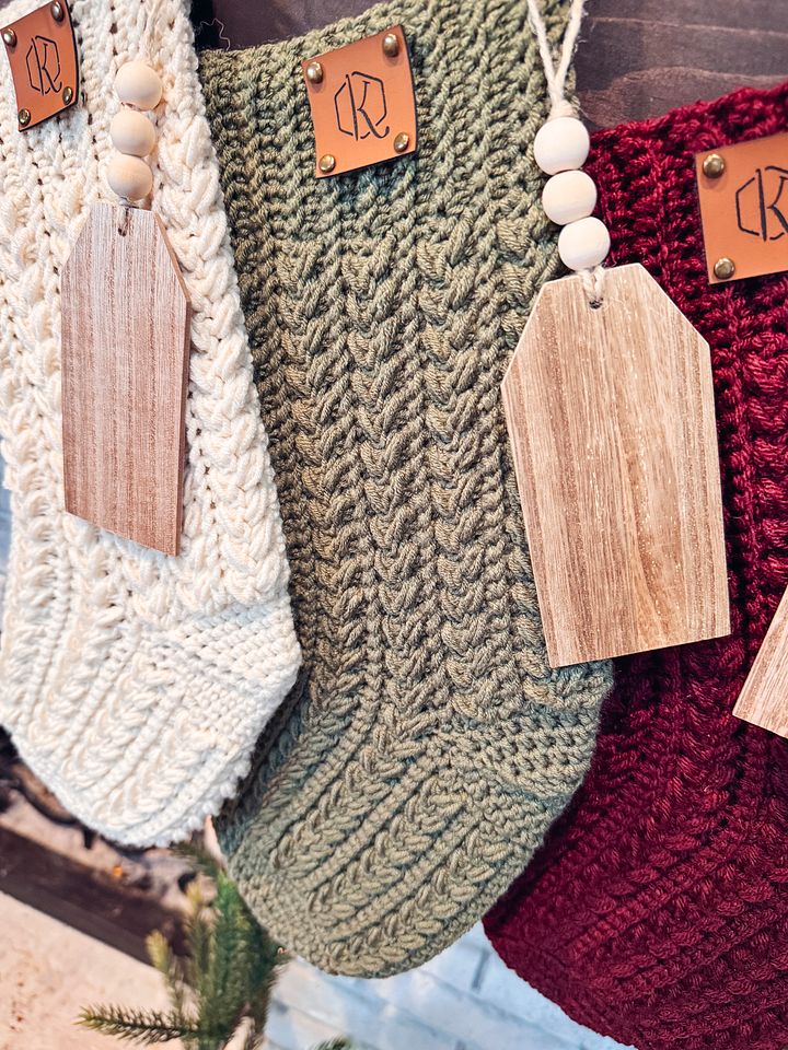 Festive Snowy Wheat Crochet Stocking Pattern product image (2)