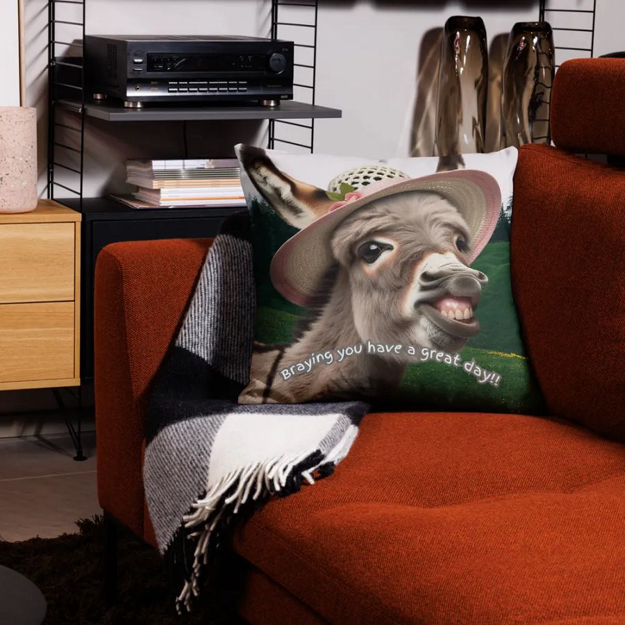Braying Donkey Throw Pillows product image (8)