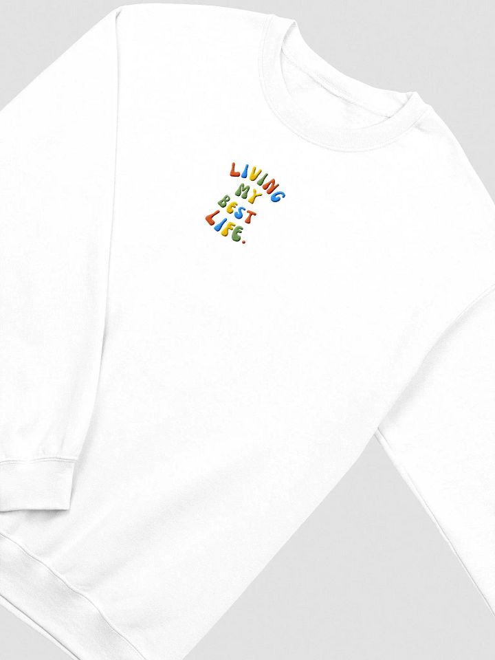 Living my Best Life: Colorful Embroidered Crewneck product image (2)