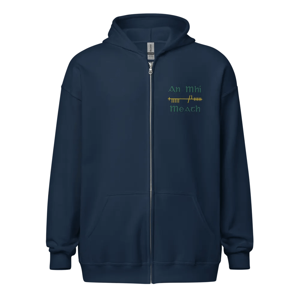 Meath/An Mhí Orthodox style Ogham embroidered Zip Hoodie product image (1)