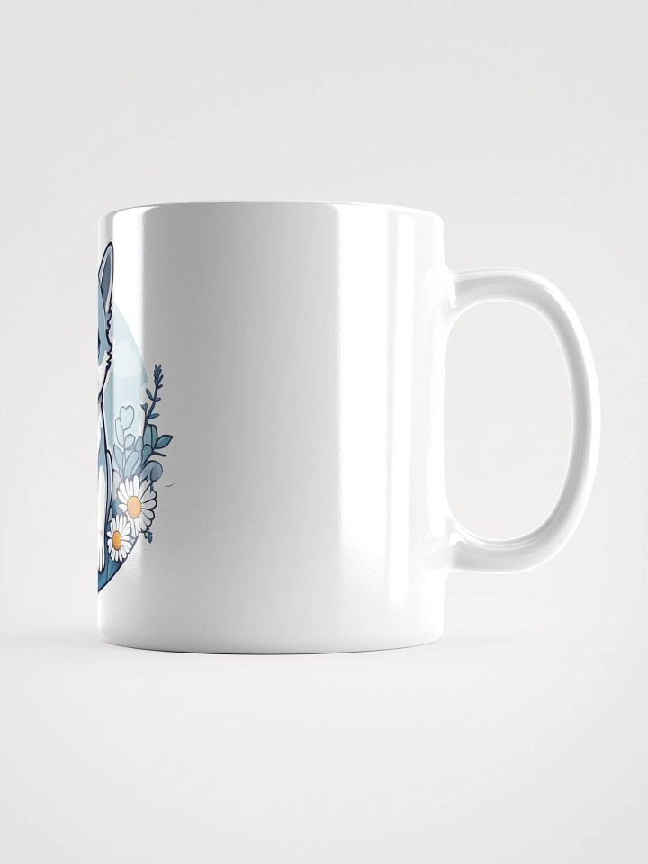 Blue Daisy White Glossy Mug product image (2)