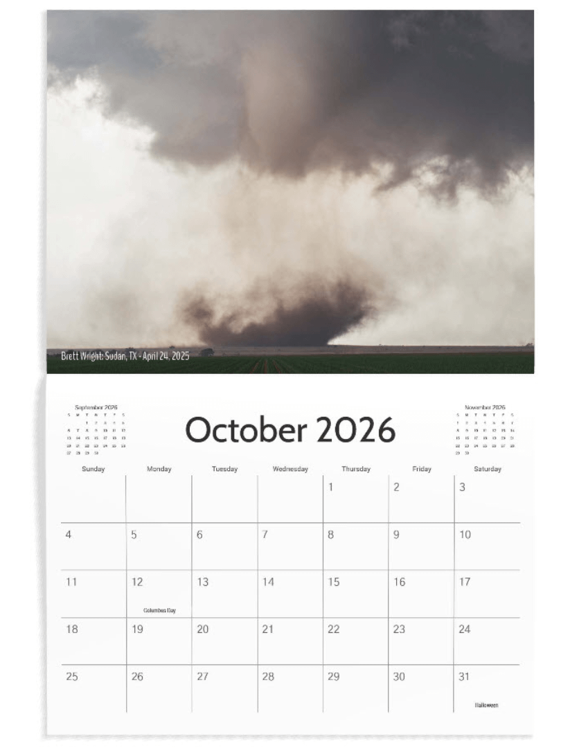 2026 Storm Calendar by Texas Storm Chasers product image (9)