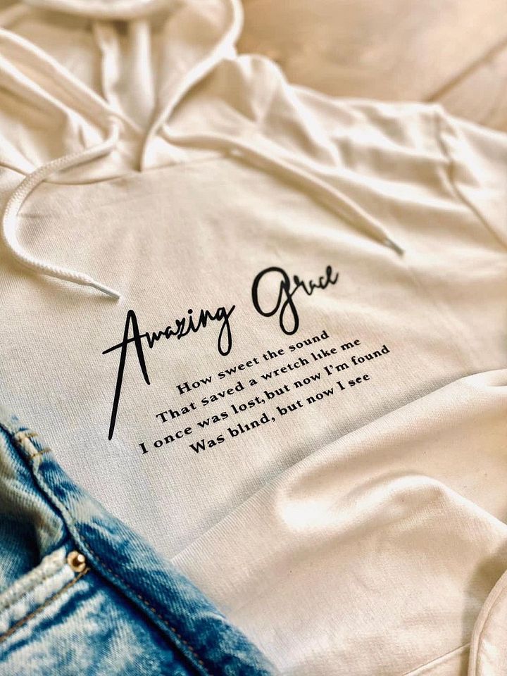 Amazing Grace Cursive Hoodie product image (1)