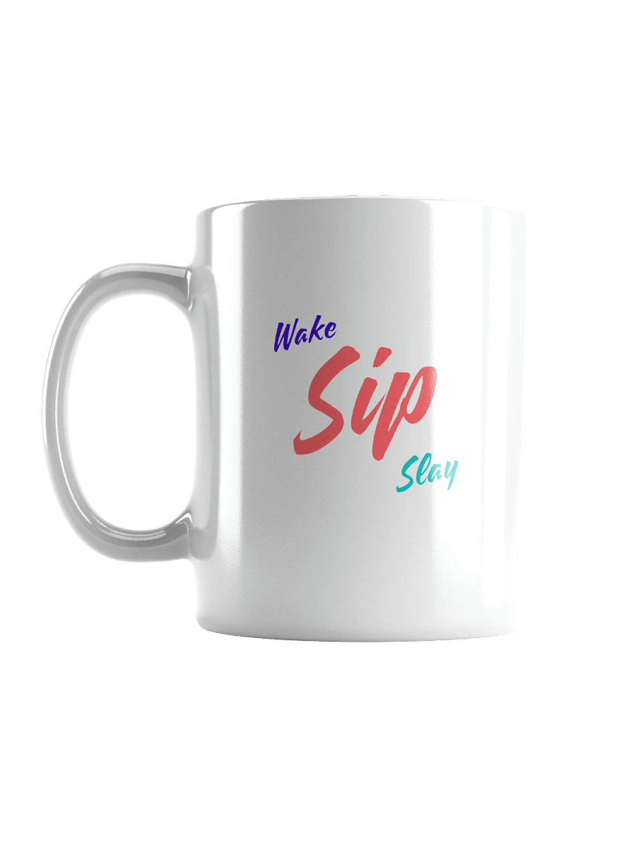 Sip Sip Podcast Double Script Logo White Glossy Mug product image (16)