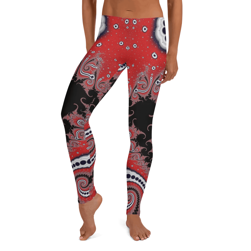 Fractal Leggings - Red Velvet Goth product image (11)
