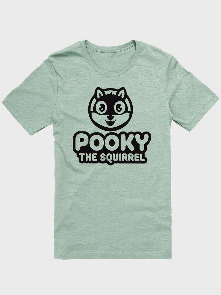 Super Soft and Flattering Tee: Official Pooky Logo, both on front and back. Green product image (1)