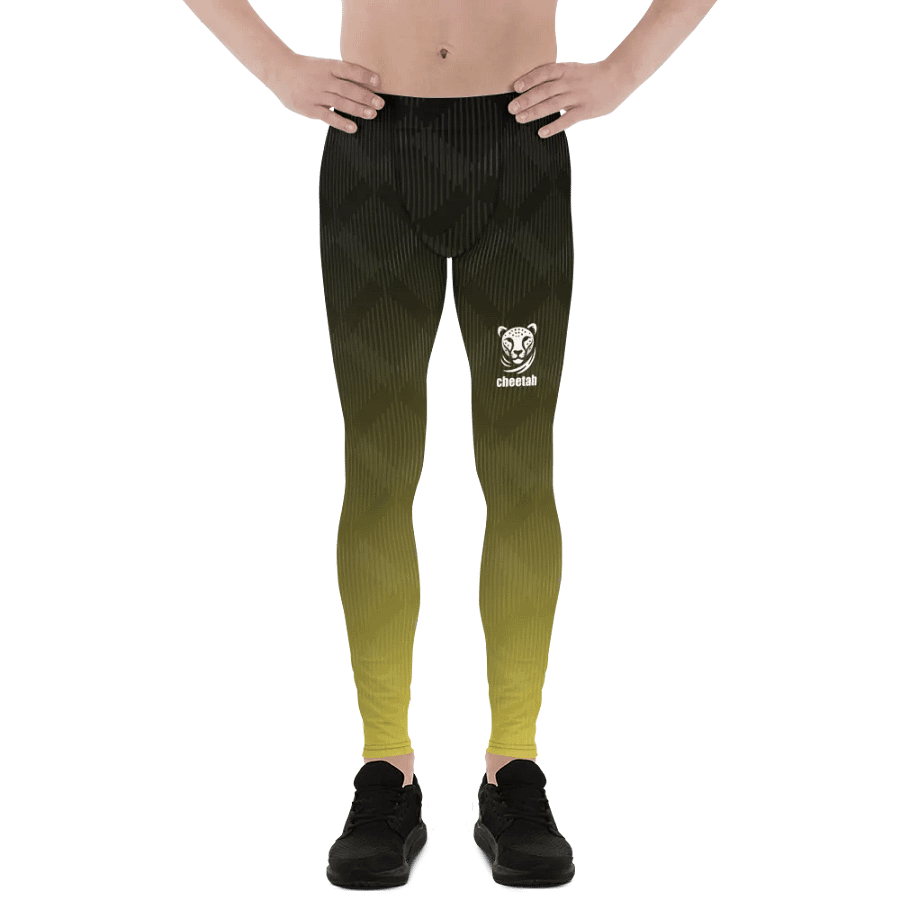 yellow wave male leggings product image (6)
