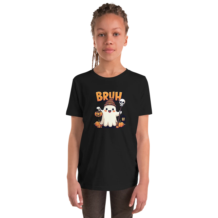 Spooky Ghost Bruh Halloween Youth T-Shirt product image (18)