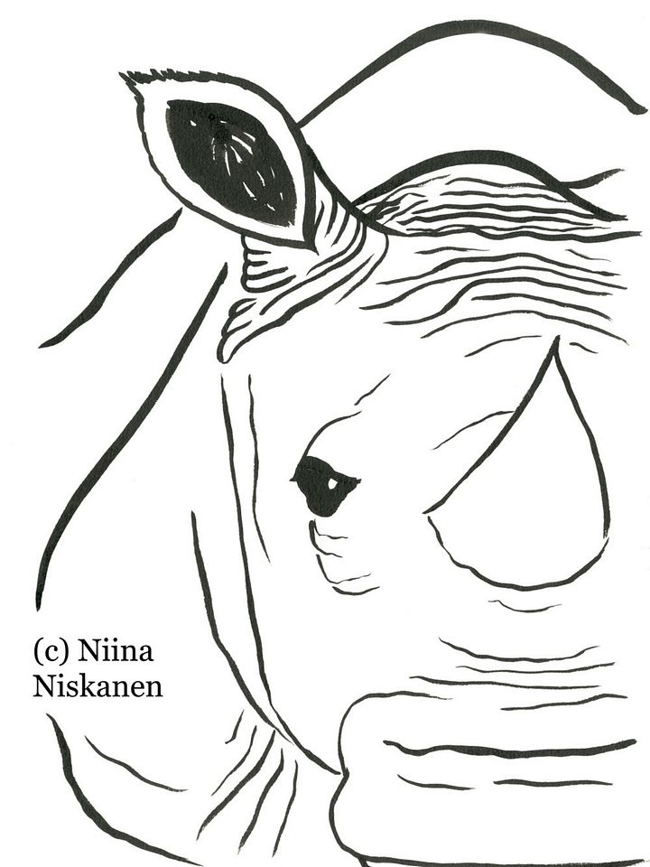 Face Of A Rhino Original Painting product image (1)