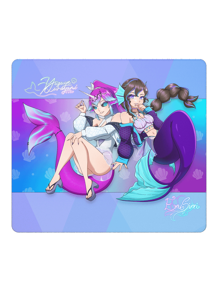 🩷Yuzu & 💜Eru 18″×16″ Gaming Mouse Pad product image (2)