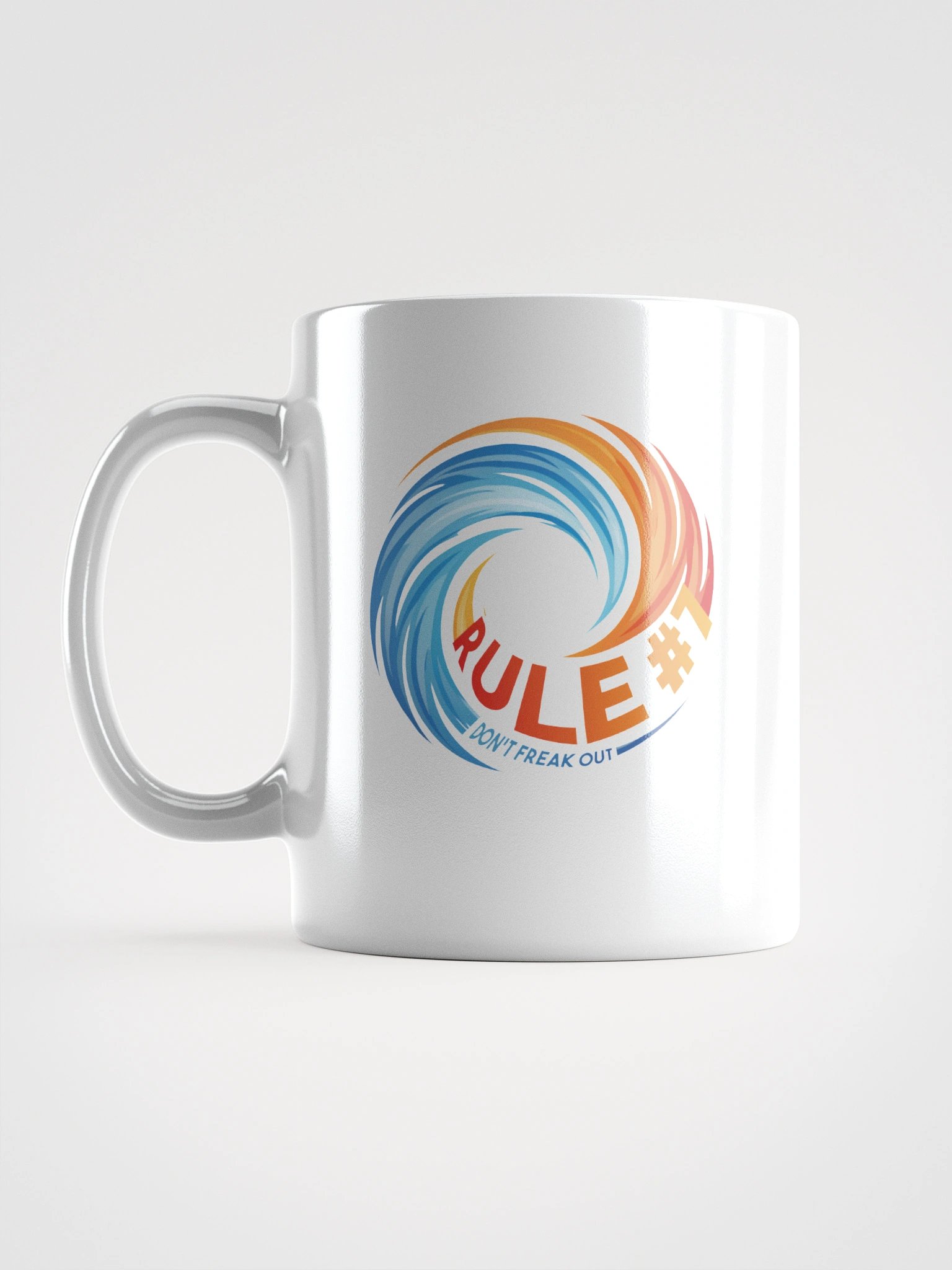 Rule #7 White Mug Blue and Orange product image (18)