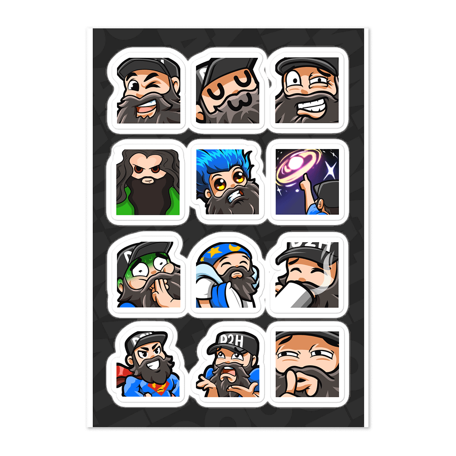 Emote Sticker Sheet. Set 1 product image (1)