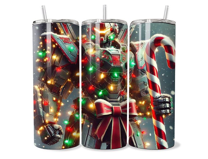 Holiday Mech Warrior Tumbler - 20oz Stainless Steel product image (1)