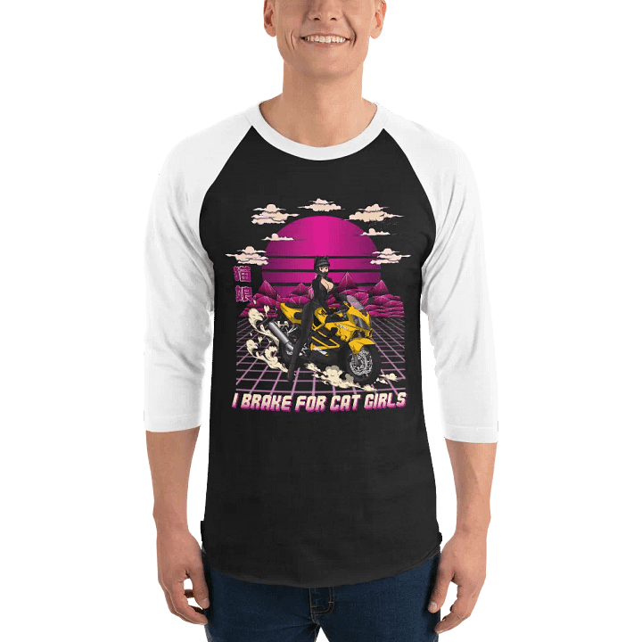 Biker Cat Girl Two-Tone T product image (1)