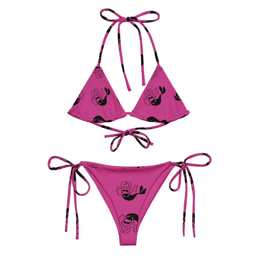 Pink design with mermaid - Recycled String Bikini product image (3)