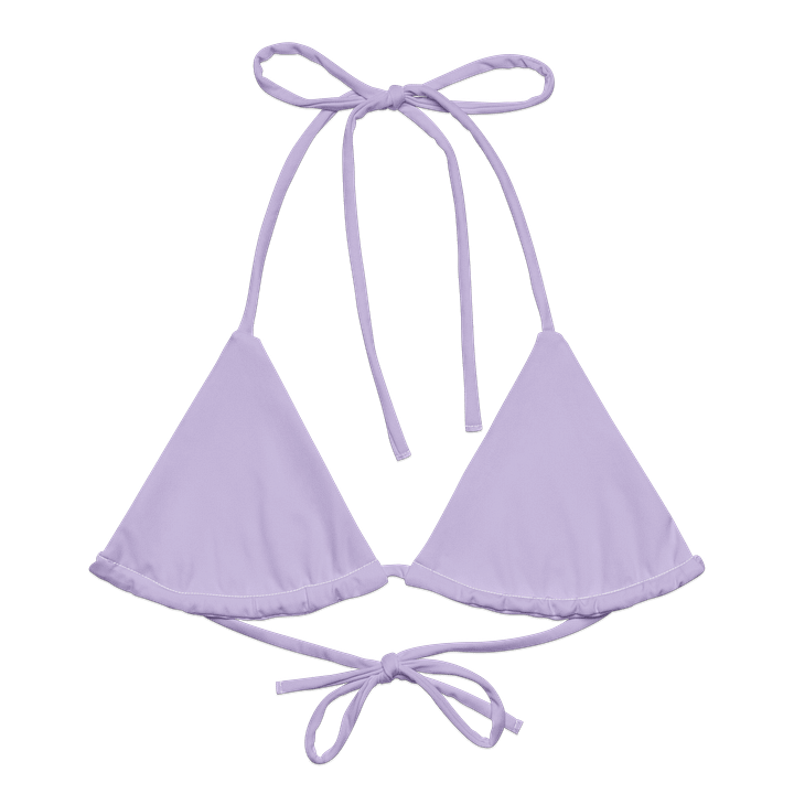 Soft Lilac Solid Color String Bikini Top product image (1)
