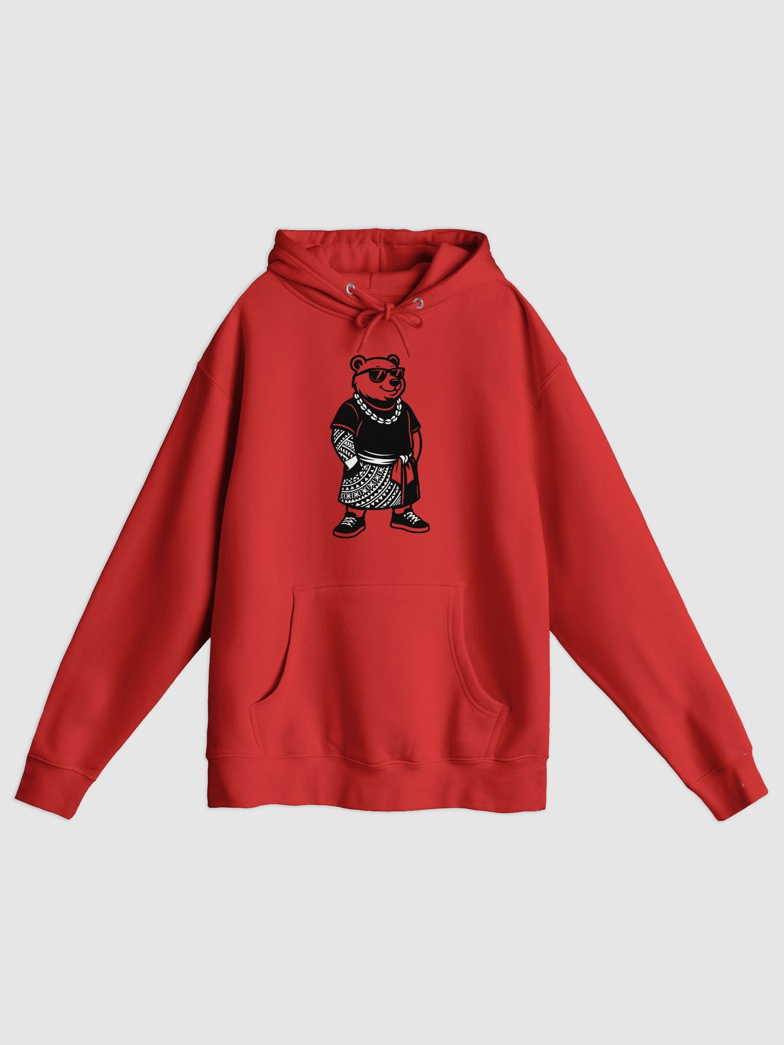 Samoan Urban Bear Hoodie – Lava Lava Streetwear Sweatshirt with Tribal Design | ASP Apparel product image (1)