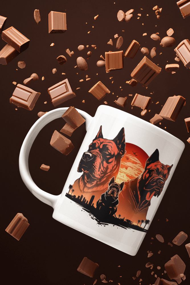 Retro Cane Corso White Glossy Mug product image (3)