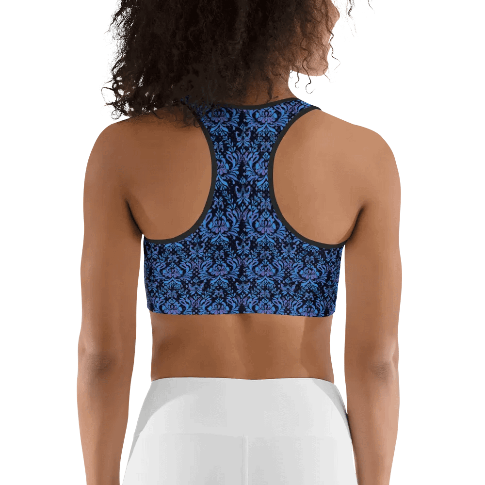 Navy All-Over Print Sports Bra product image (5)