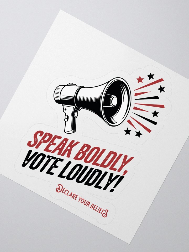 Speak Boldly Vote Loudly Megaphone Stickers product image (4)