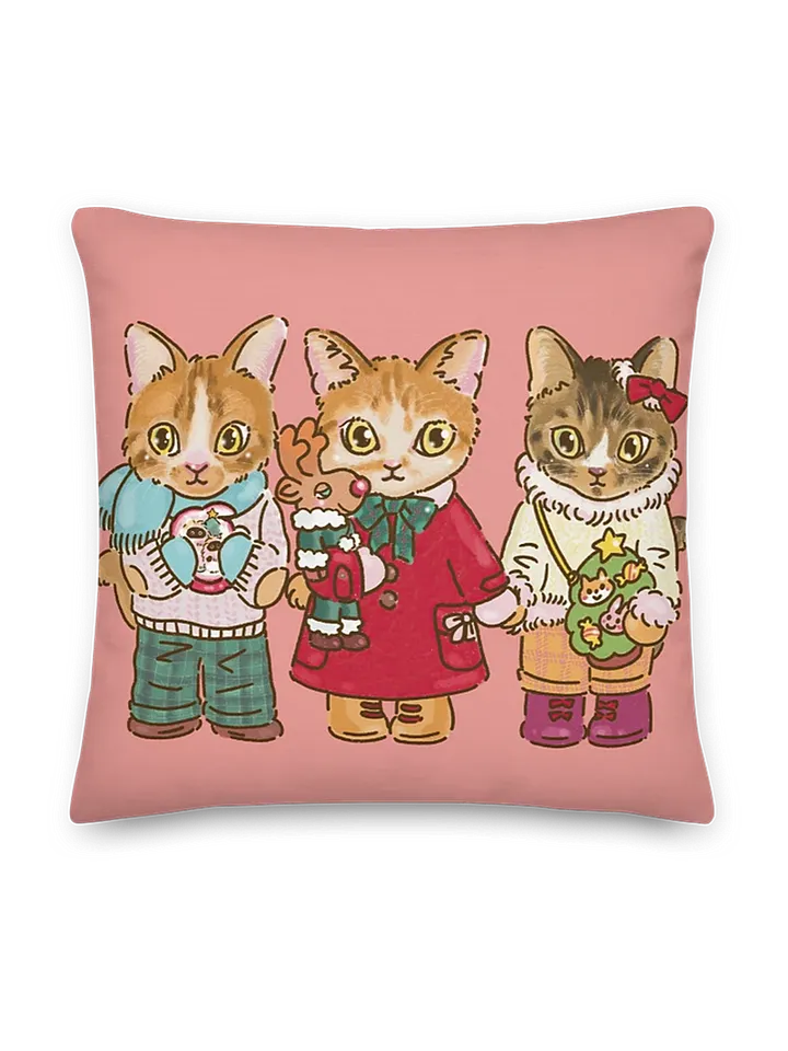Kawaii Cat Xmas Pillow product image (1)