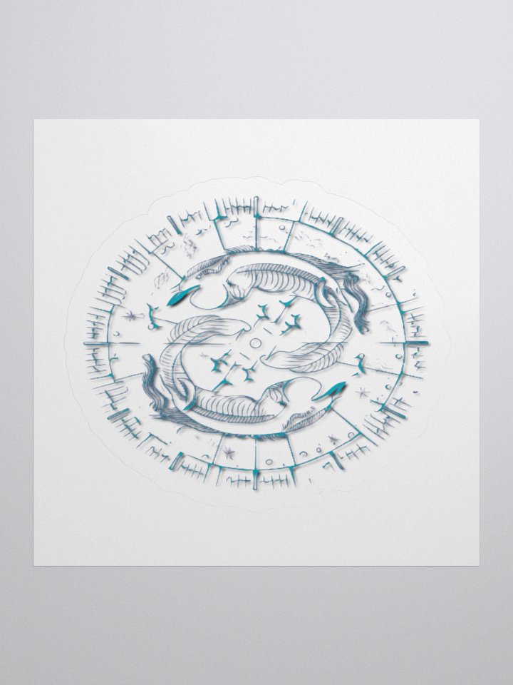 Exclusive Pisces Zodiac Sticker: Celestial Fish Design - Perfect for Cars, Laptops, and More! product image (2)