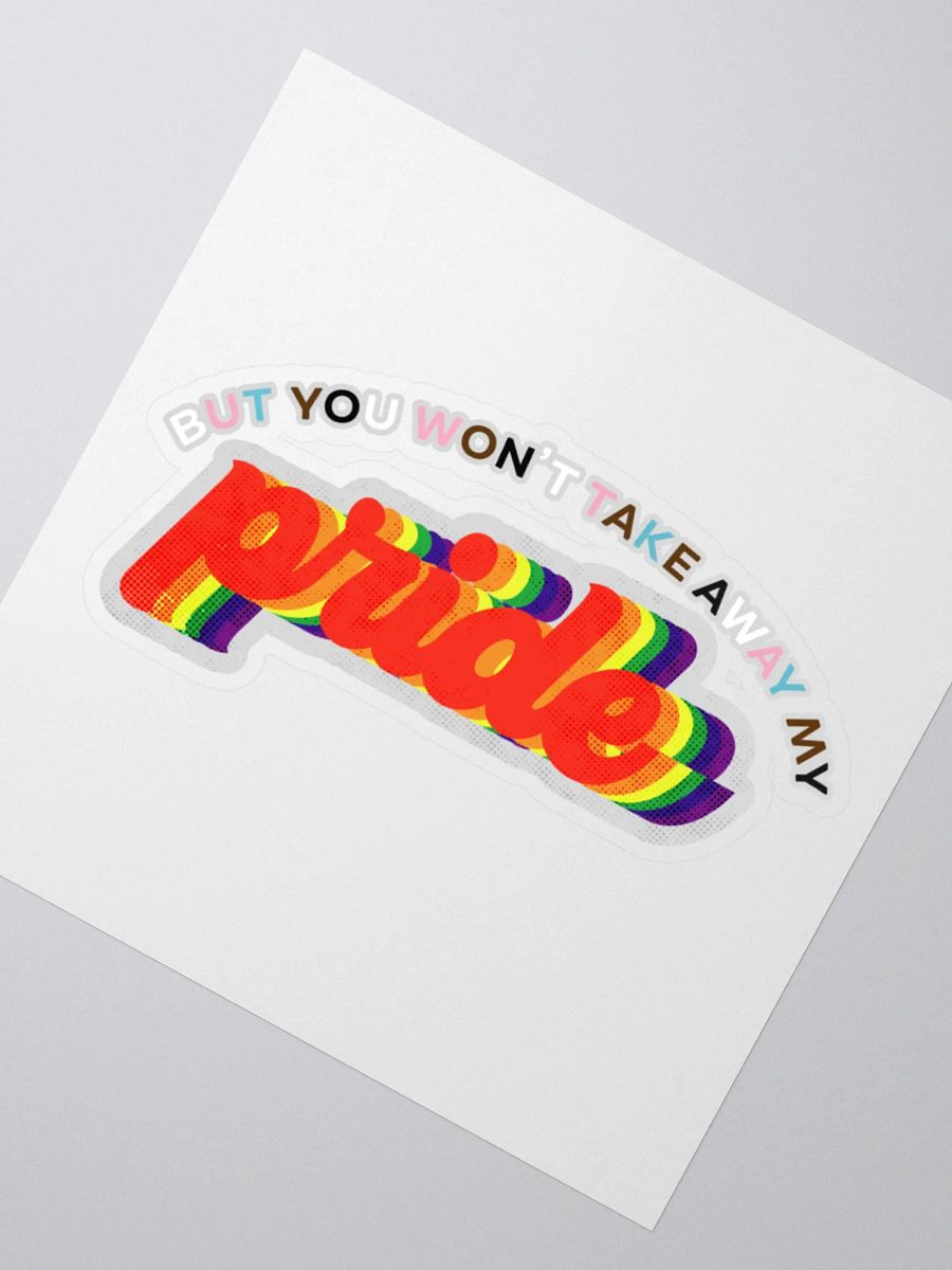 you won’t take away my pride - die cut sticker product image (2)