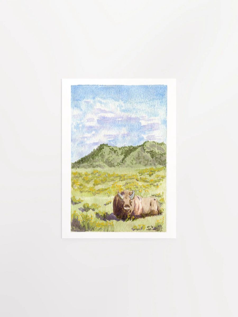 Yellowstone Bison Watercolor Print product image (3)