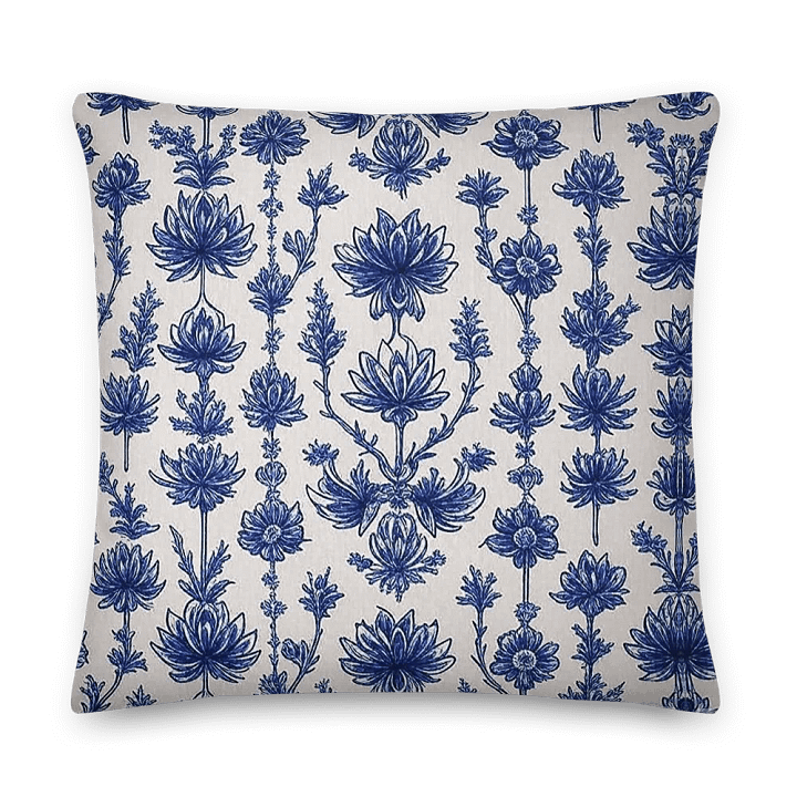 Thai Ikat Blue III Pillow 22" product image (1)