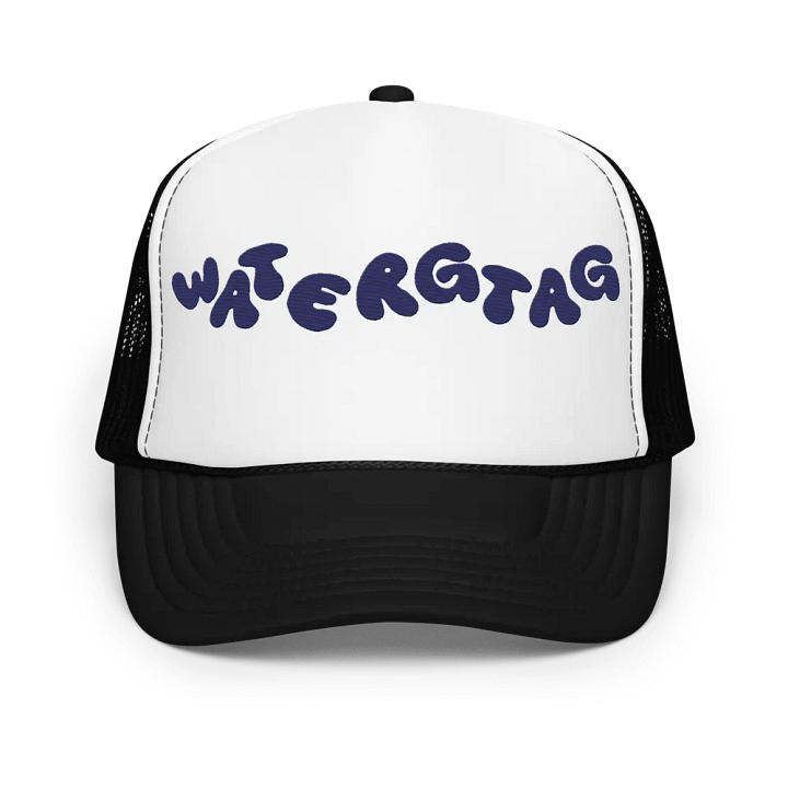 Wavy Navy Blue WaterGTAG Trucker Hat product image (1)
