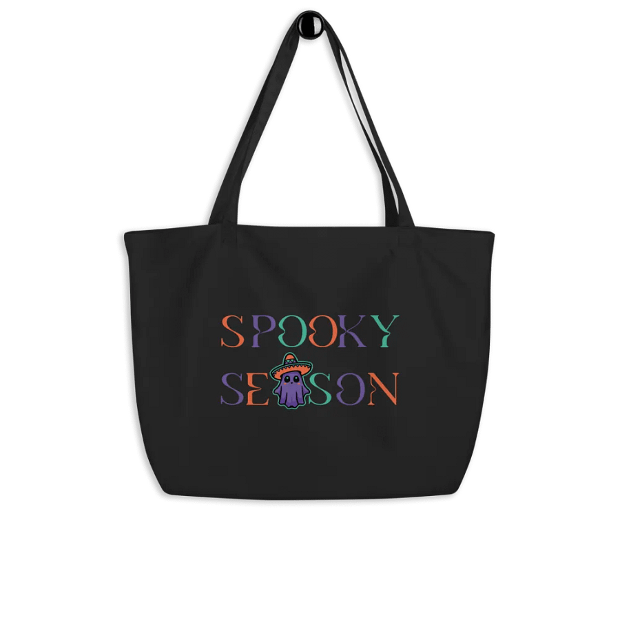 Spooky Season Sombrero Ghost Colorful Organic Cotton Tote product image (3)