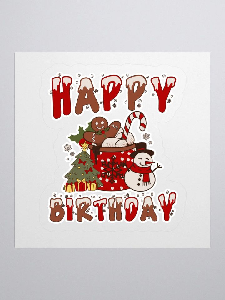 Happy Birthday (Christmas) Sticker product image (1)