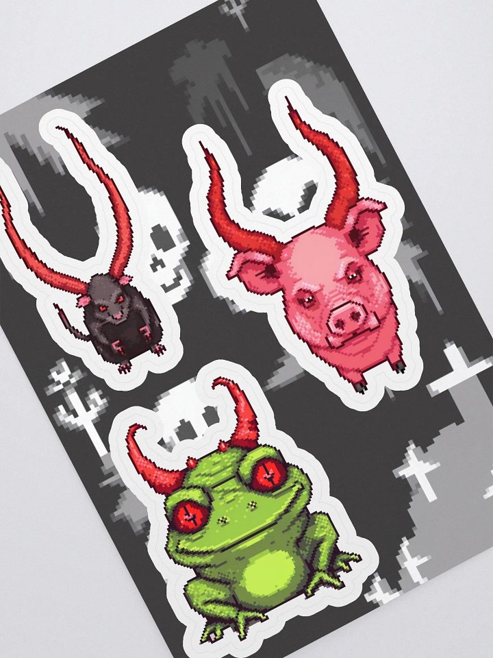 Evil Critters! Sticker Sheet product image (1)