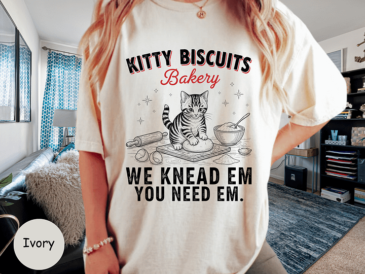 Kitty Biscuits Bakery | Comfort Colors® Vintage Cat Tee product image (1)