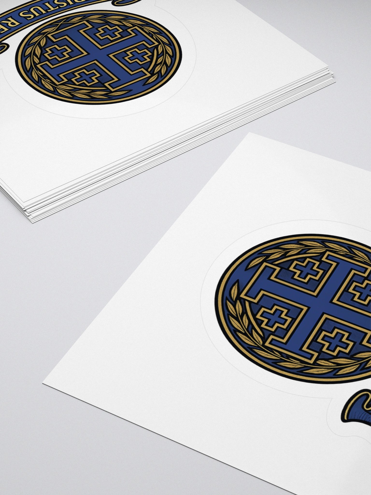 Christus Rex Sticker blue product image (4)